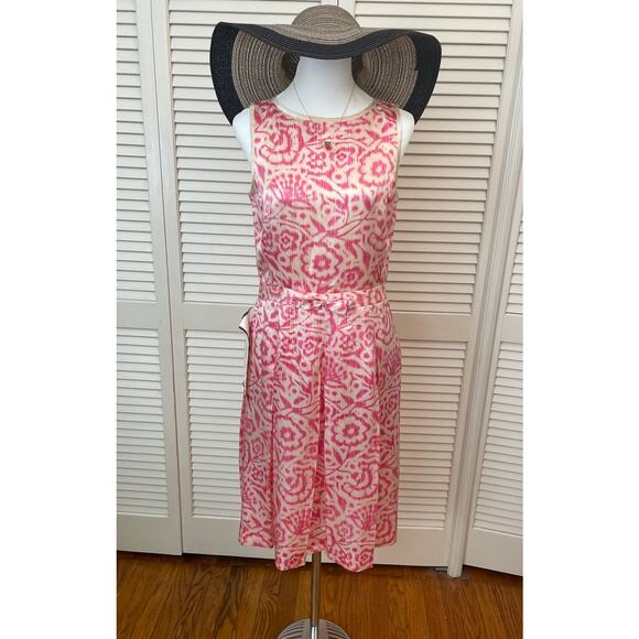 Cynthia Howie Dresses & Skirts - CYNTHIA HOWIE Vintage Silk Pink and Creme Floral Dress Size 6 NWT